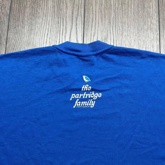 Vintage The Partridge Family 1999 Cmon Get Happy Cute Band shirt Small Blue - Picture 7 of 10
